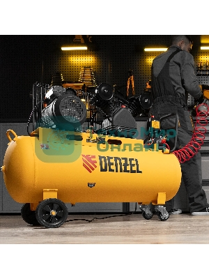 Компрессор воздушный Denzel BCV2200/100 рем. привод, 2,2 кВт, 100 л, 370 л/мин