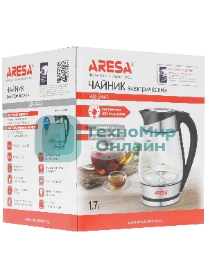 Чайник Aresa AR-3441 220-240В, 50 Гц, 2000 Вт, 1.7 л