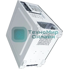 Компьютерный корпус Ginzzu CL660 mATX FAN 4*12FRGb передняя панель Решетка Белый