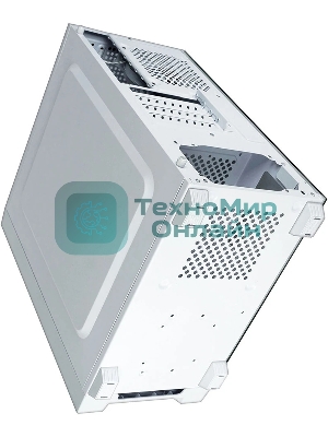 Компьютерный корпус Ginzzu CL660 mATX FAN 4*12FRGb передняя панель Решетка Белый