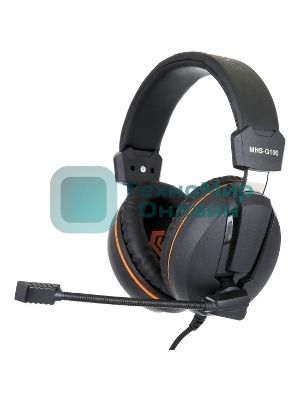 Гарнитура Gembird MHS-G100 чернцый/оранжевый, проводная