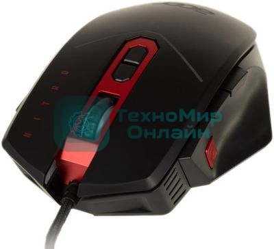 Мышь проводная Acer Nitro NMW120 черный/красный, 4200dpi, USB, кнопки - 8