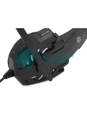 Гарнитура проводная с микрофоном Оклик HS-L355G черный 1.8м мониторные оголовье (1939807)