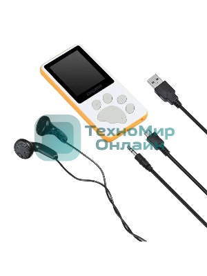 Плеер Hi-Fi Flash Digma S4 8Gb белый/оранжевый/1.8