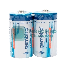 Батарейки солевые Gembird Gb-R14P-2F, тип С(R14P), 2шт, пленка