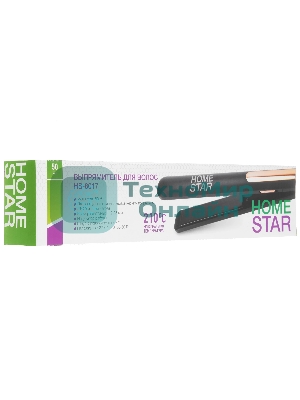 Выпрямитель для волос Homestar HS-8017 черный, 25 мм, 210 °C, 1 режим