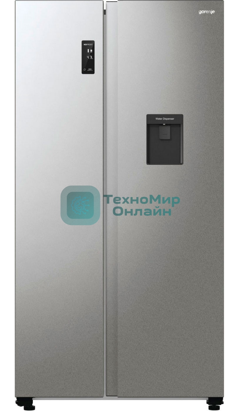 Холодильник Gorenje NRR9185EAXLWD серебристый двухкамерный 353/191л морозилка снизу, No Frost, Side by Side