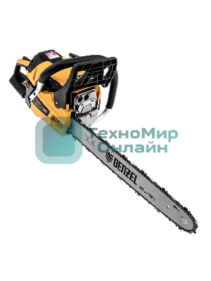 Пила цепная бензиновая Denzel DS-5218, шина 45 см, 52см3, 3 л.с., шаг 0,325, паз 1,5 мм, 72 зв