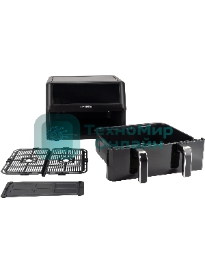 Аэрогриль Hyundai HYF-9089 черный, 2400 Вт, 11 л, сенсор, 9 программ