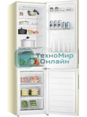 Холодильник Haier CEF538CCG бежевый двухкамерный 263/105л морозилка снизу, No Frost