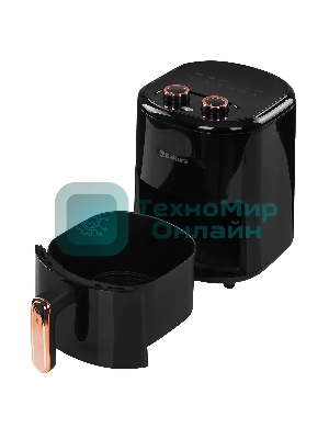 Аэрогриль Sakura SA-7677BK черный, 1200 Вт, 4 л, механическое управление, 9 программ