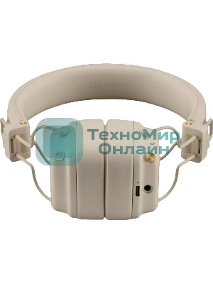 Беспроводные/проводные наушники Marshall Major V бежевый, накладные, Bluetooth + проводной, беспроводная зарядка