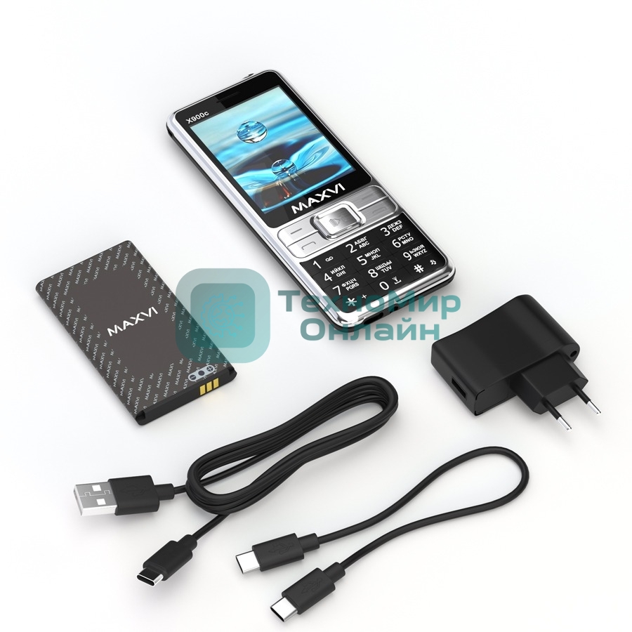 Мобильный телефон Maxvi X900c черный