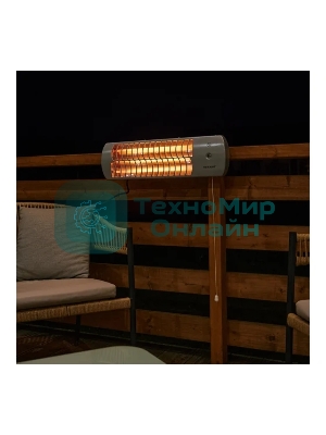 Обогреватель инфракрасный панельный Rexant серый, кварцевый, 1500 Вт, 20 м2, 3 режима обогрева