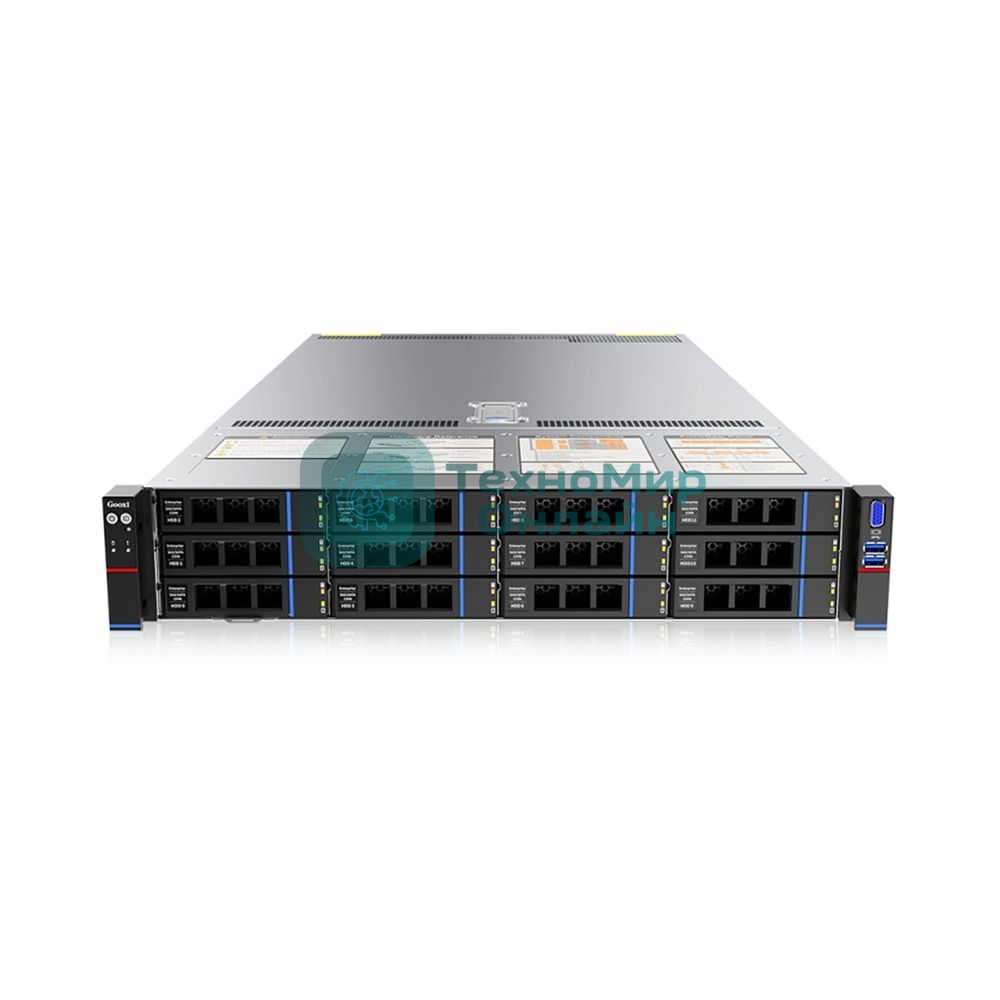 Серверная Платформа Gooxi SL201-D12R-NV-G4 2U Direct-attached Backplane 12_2.5/3.5 SAS/SATA/NVMe Hard Drive Bay Eagle-stream Server Barebone + 800W CRPS modules + standard rail kit