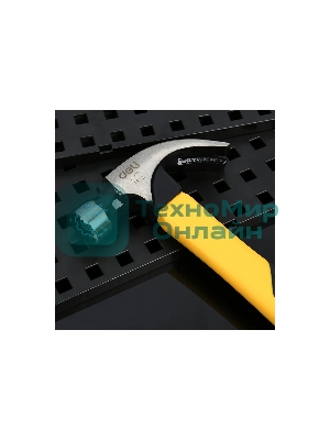 Молоток-гвоздодер Deli DL5002F 450 гр магнит, противоскользящий боек, фиберглассовая рукоять