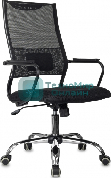 Кресло руководителя Бюрократ CH Balance SL черный Elastic-102 сетка/ткань крестов. металл хром