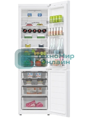 Холодильник Haier C2F637CWMVU1 белый, двухкамерный, 278/108л, морозилка снизу, No Frost