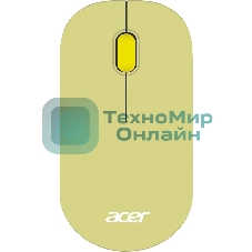 Мышь беспроводная Acer OMR205 зеленый/желтый, 1200 dpi, радиоканал, USB, кнопки - 3