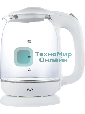 Чайник электрический BQ KT1830G, 2200Вт, 1.7л, белый