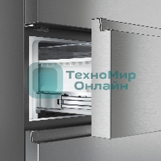 Холодильник Hisense RT641N4ACE серый, двухкамерный, 366/169, морозилка снизу, No Frost