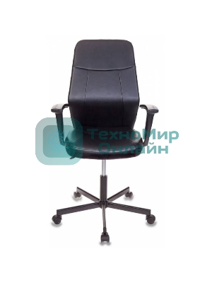 Кресло Бюрократ CH-605/BLACK черный, экокожа, 120 кг, механизм качания