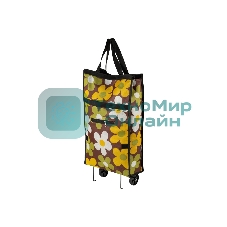 Сумка-тележка складная Рыжий кот ATB-03 Ромашки, 61*32*13 см