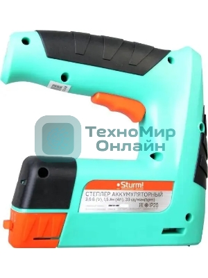 Степлер аккумуляторный Sturm! CET1201 скобы тип 53: 11.4мм 4-10мм гвозди тип 47: 14мм
