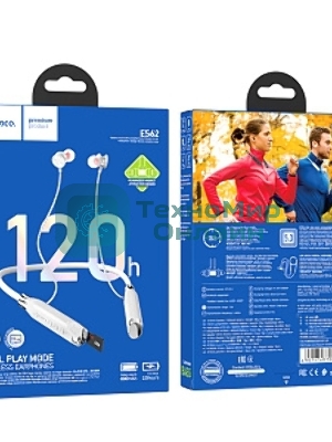 Беспроводные наушники HOCO ES62 Pretty серебристый, внутриканальные (с шейным ободом), Bluetooth