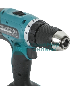 Дрель-шуруповерт Makita DDF453RFE, 18 В, 3 Ач, 42 Нм, щеточный