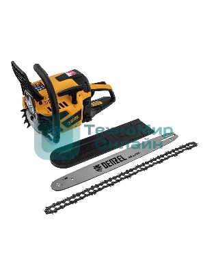 Пила цепная бензиновая Denzel DS-5218, шина 45 см, 52см3, 3 л.с., шаг 0,325, паз 1,5 мм, 72 зв