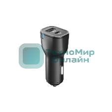Автомобильное зарядное устройство OLMIO Type-C + USB, 20W, PowerDelivery, QuickCharge3.0, черное