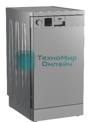 Посудомоечная машина Beko DVS050R02S, серебристый, 44.8 см, 10 компл., сушка конденсационная, 49 дБ, класс A+