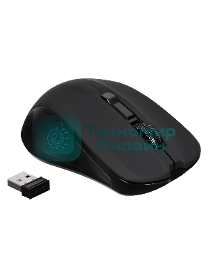 Мышь беспроводная Acer OMR010 черный, 1200 dpi, радиоканал, USB, кнопки - 3