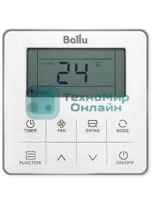 Внутренний блок сплит-системы канального типа Ballu BLC_D/in-24HN1_21Y 24000 BTU, 70 м², 42 дБ, охлаждение, обогрев, осушение, серый