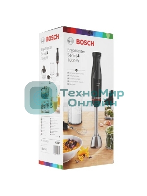 Блендер погружной Bosch MSM4B621, 1000 Вт, черный