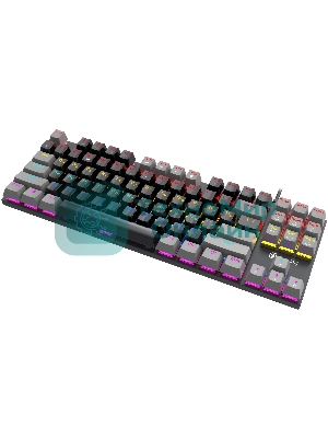 Клавиатура проводная Oklick K600X механическая черный/серый USB Multimedia for gamer LED