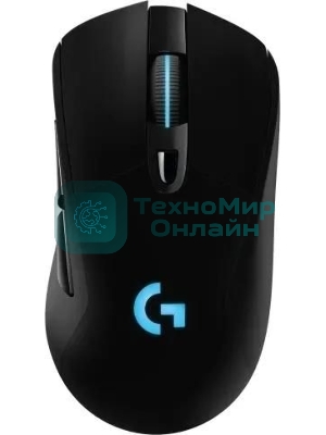 Мышь игровая Logitech G703 Lightspeed черная, сенсор 100-25600dpi (Hero25K), беспроводная 2.4GHz + USB 1,8м, 5 программируемых кнопок + колесо прокрутки, RGB-подсветка, под правую руку