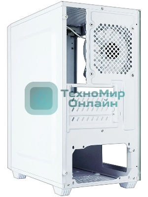 Компьютерный корпус Ginzzu CL660 mATX FAN 4*12FRGb передняя панель Решетка Белый
