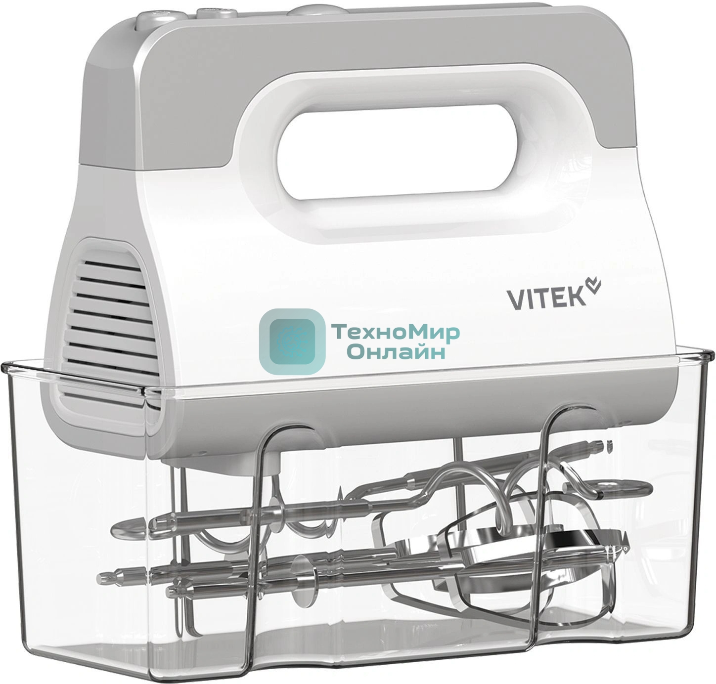 Миксер ручной Vitek VT-HM5001 800Вт белый/серебристый