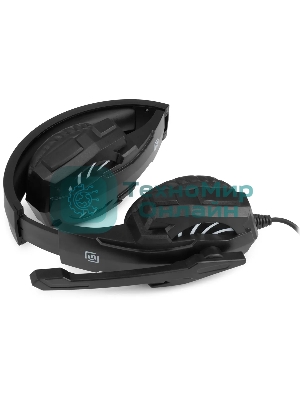 Гарнитура проводная с микрофоном Оклик HS-L355G черный 1.8м мониторные оголовье (1939807)