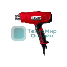 Фен технический Зубр ФТ-1600мастер. слюдяной изолятор насадки 2 режима 350град/350л/мин