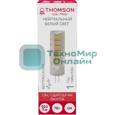 Лампа cветодиодная LED Thomson TH-B4208 G4, капсульная, 7 Вт, 4000К, белый нейтральный, 1 шт.