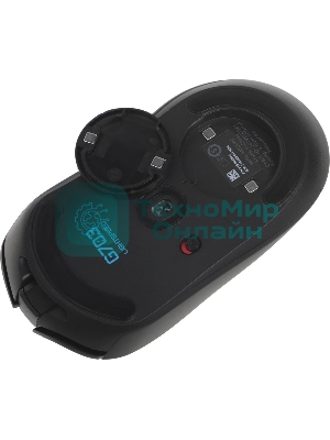 Мышь игровая Logitech G703 Lightspeed черная, сенсор 100-25600dpi (Hero25K), беспроводная 2.4GHz + USB 1,8м, 5 программируемых кнопок + колесо прокрутки, RGB-подсветка, под правую руку