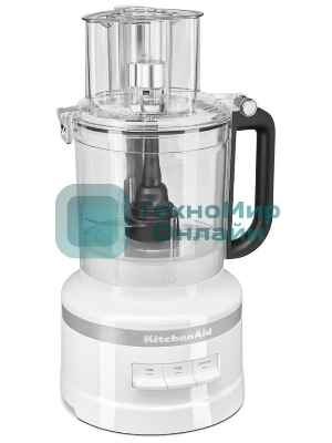 Кухонный комбайн KitchenAid 5KFP1318EWH, мощность 400 Вт, объем чаши 3.1 л, импульсный режим, белый