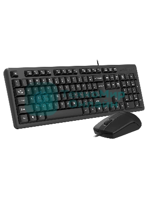 Комплект клавиатура+мышь A4Tech KK-3330 проводной, USB, 1200 DPI, чёрный
