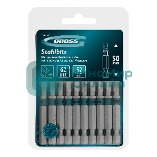 Бита Gross 113025 SL5,0х50 мм, сталь S2, шестигр., 10 шт.