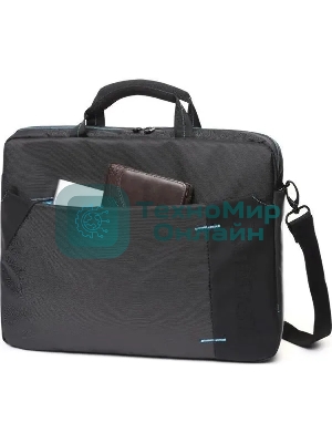 Сумка для ноутбука Сумка Continent CC-205Gb,(нейлон, серый, с голубой отстрочкой, 15,6'')