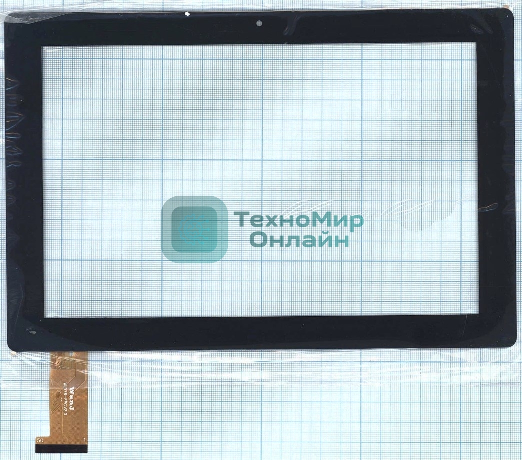 Сенсорное стекло (тачскрин) WJ916-FPC-V1.0, черное