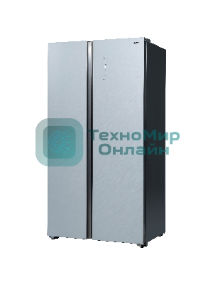 Холодильник Бирюса SBS 541 TWG текстурированное белое стекло двухкамерный 343/198 л морозилка слева, NoFrost, Side-by-side